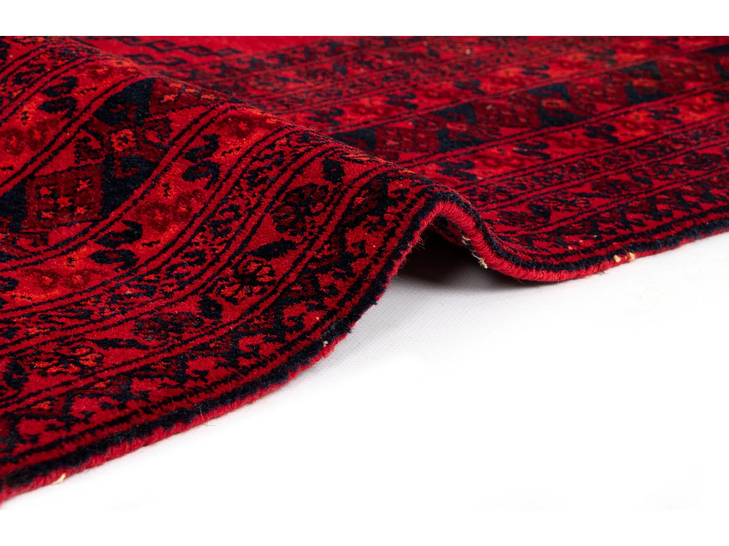 Tapis de laine 127x215 rouge Afghan