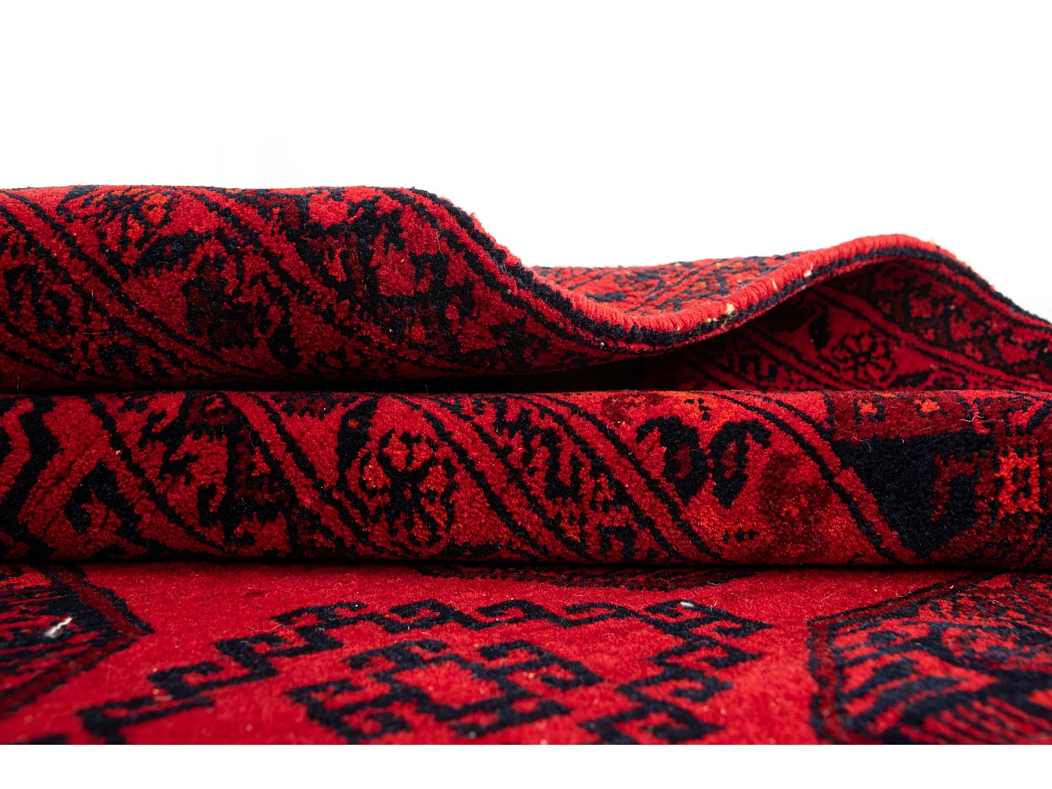 Tapis de laine 127x215 rouge Afghan