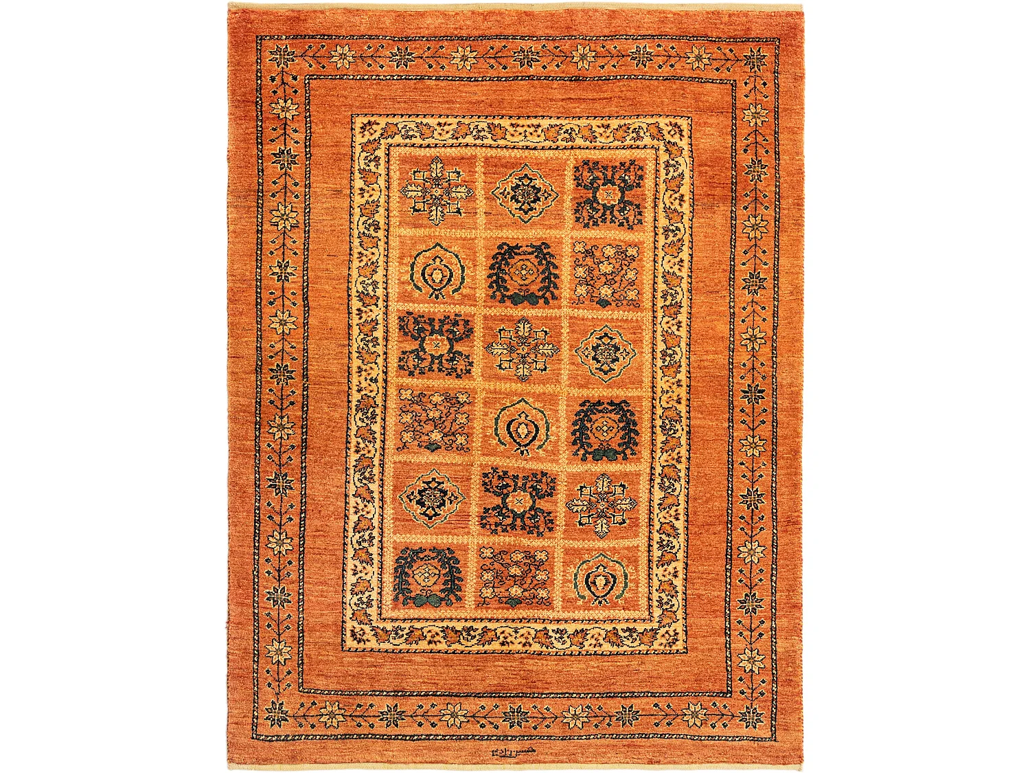 Wollteppich 109x142 Rot Kashkuli