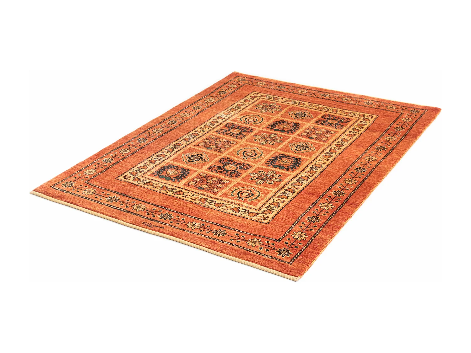 Wollteppich 109x142 Rot Kashkuli