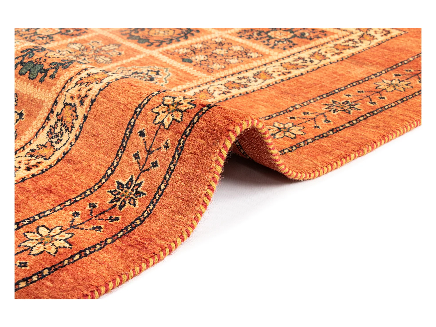 Wollteppich 109x142 Rot Kashkuli