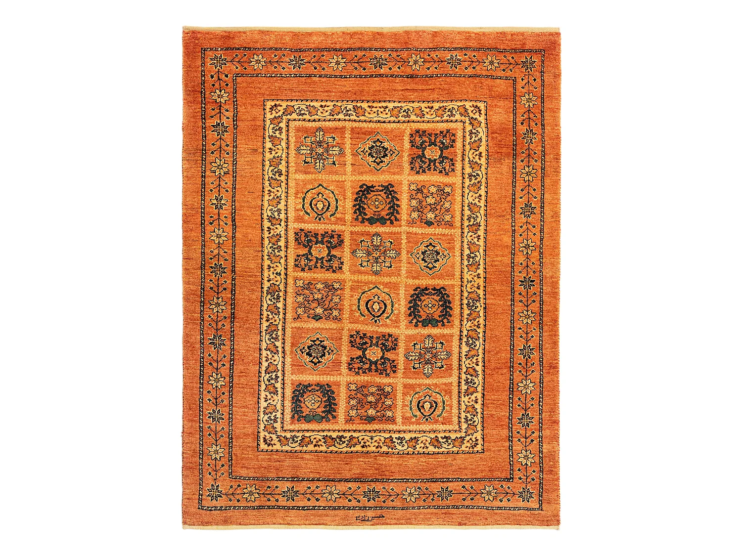Wollteppich 109x142 Rot Kashkuli