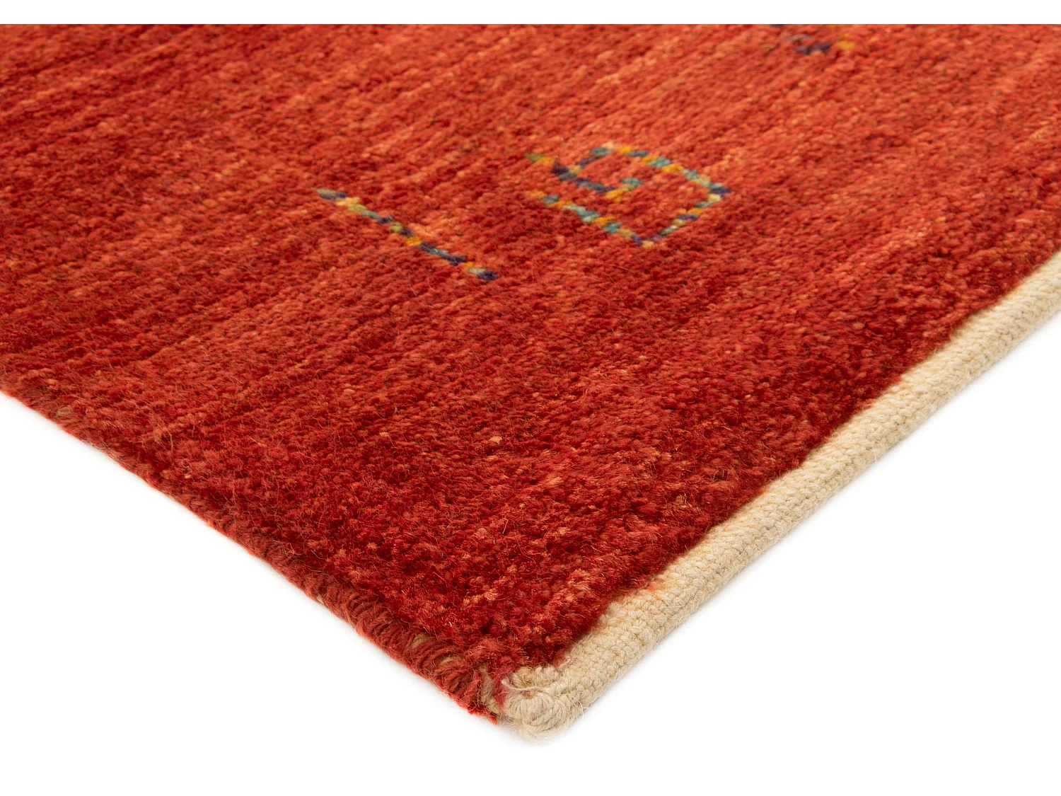 Tapis de laine 129x171 rouge Gabbeh