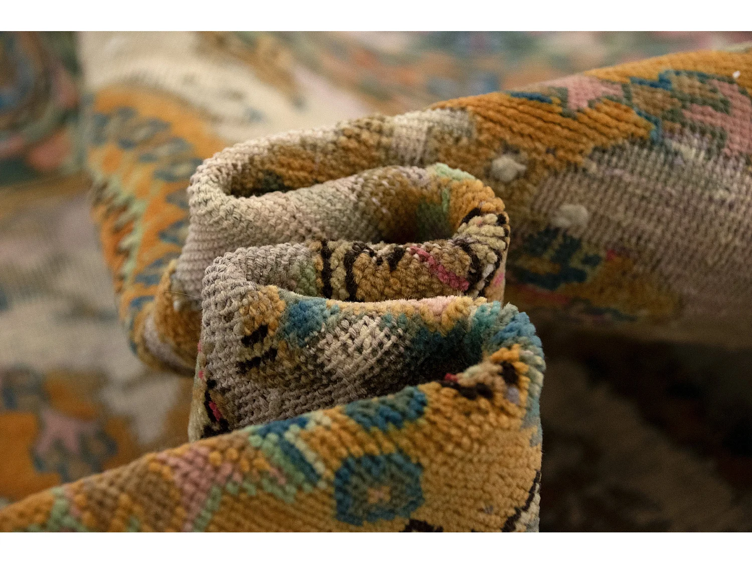 Tapis de laine 183x285 vert Vintage Royal