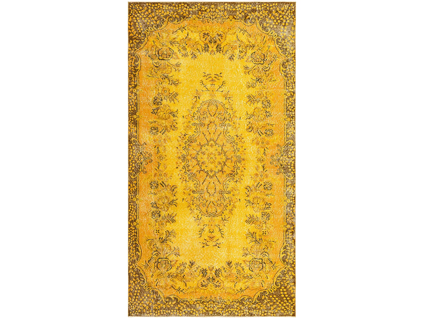 Tapis de laine 155x292 jaune Ultra Vintage