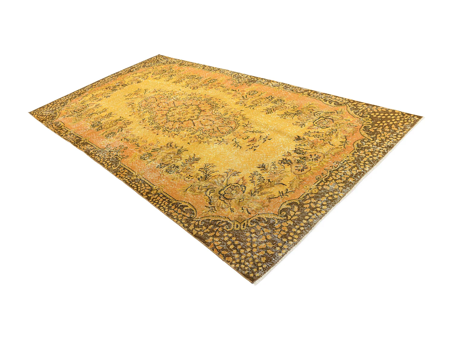 Tapis de laine 155x292 jaune Ultra Vintage