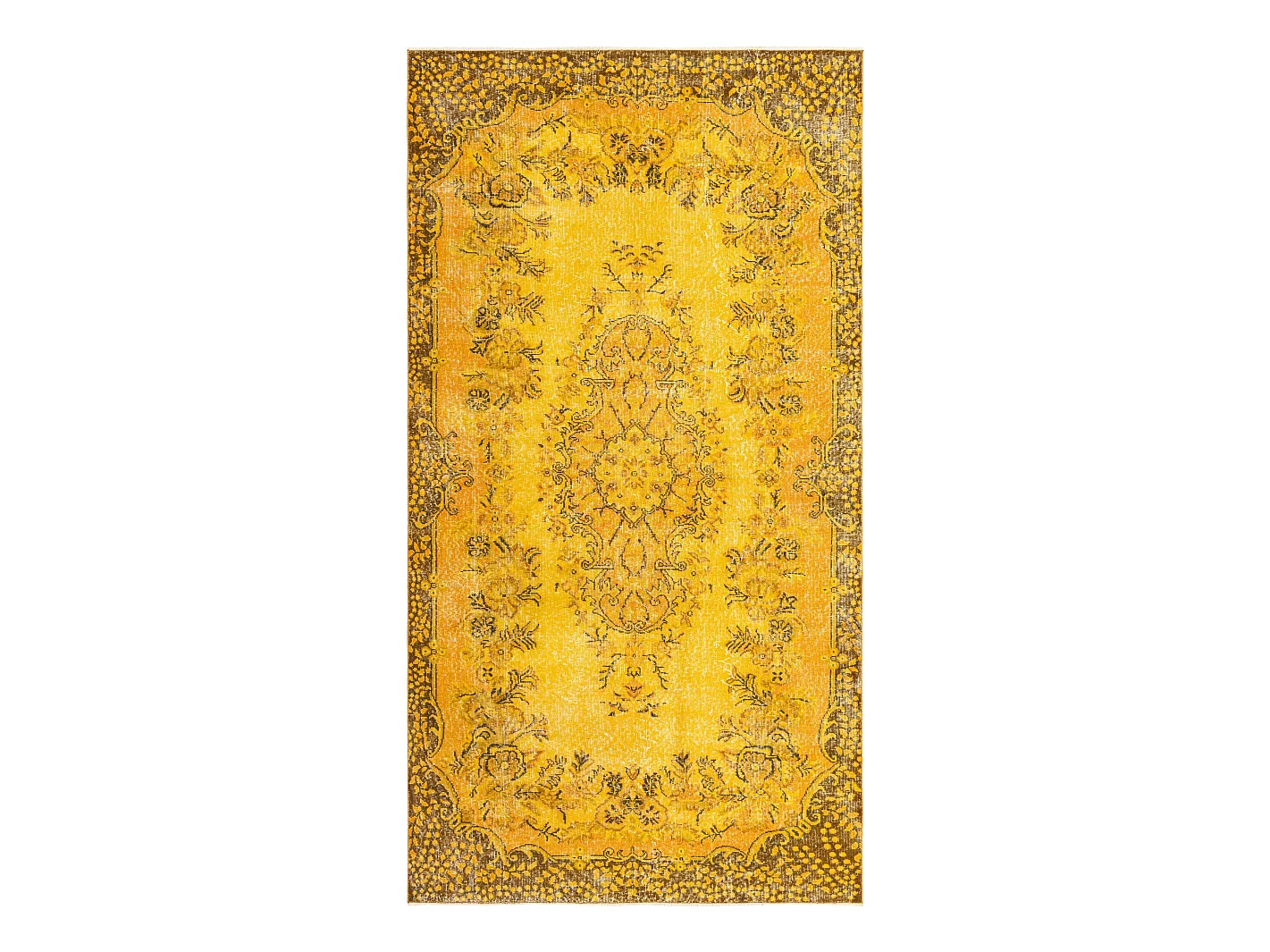 Tapis de laine 155x292 jaune Ultra Vintage