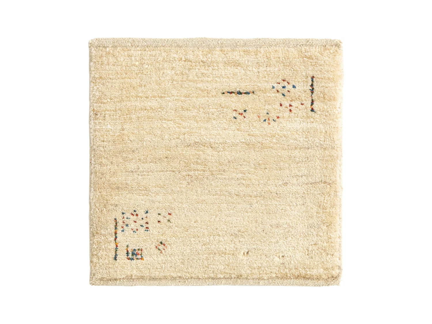 Tapis de laine 45x50 beige Gabbeh