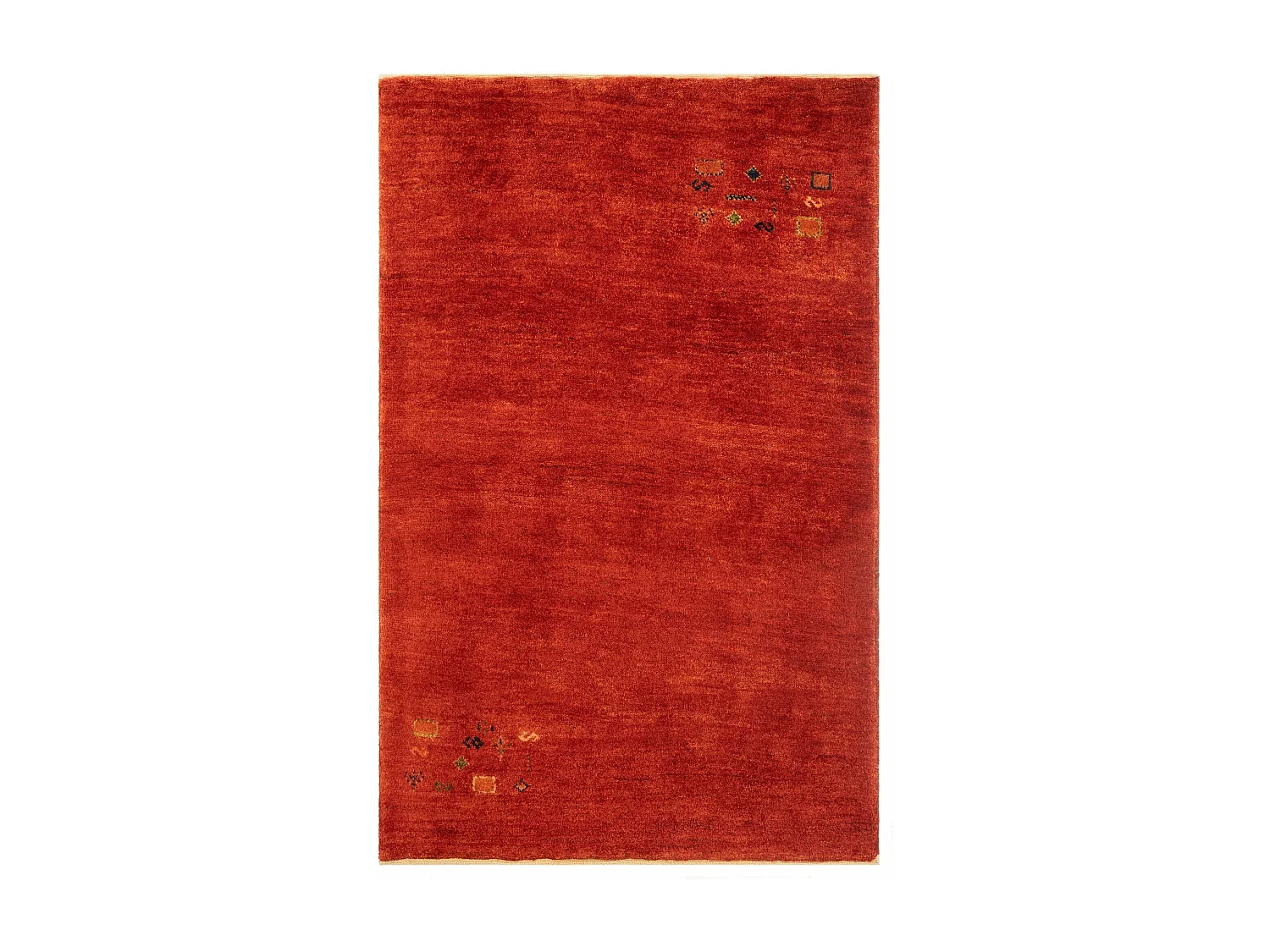 Tapis de laine 101x160 rouge Gabbeh