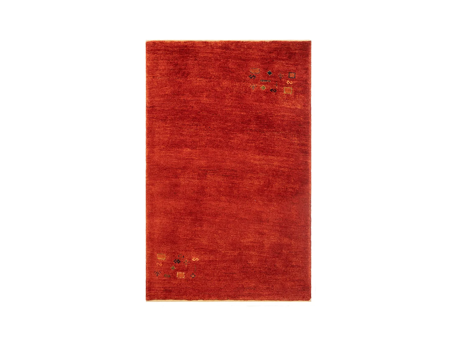 Tapis de laine 101x160 rouge Gabbeh