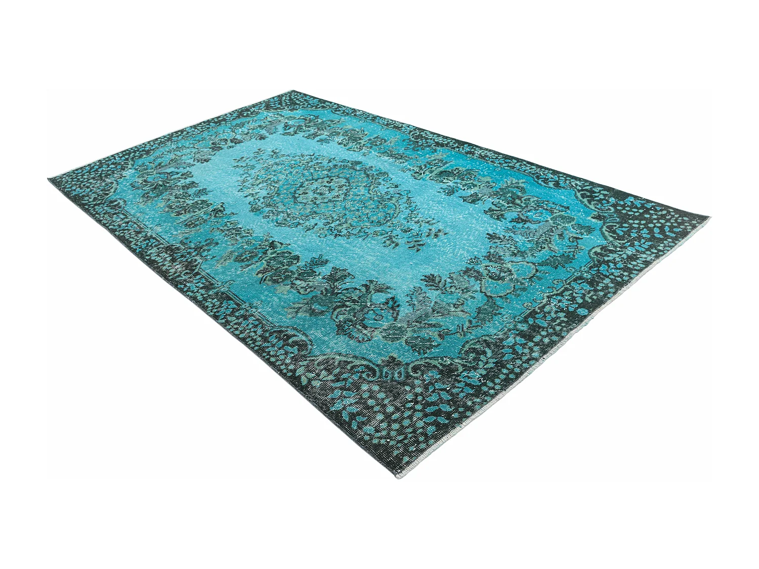 Wollteppich 165x277 Türkis Ultra Vintage