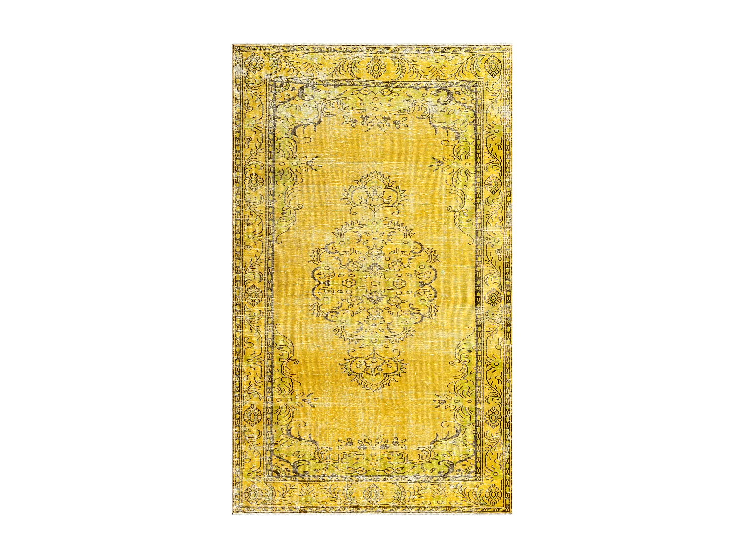Tappeto in lana 183x305 giallo Ultra Vintage