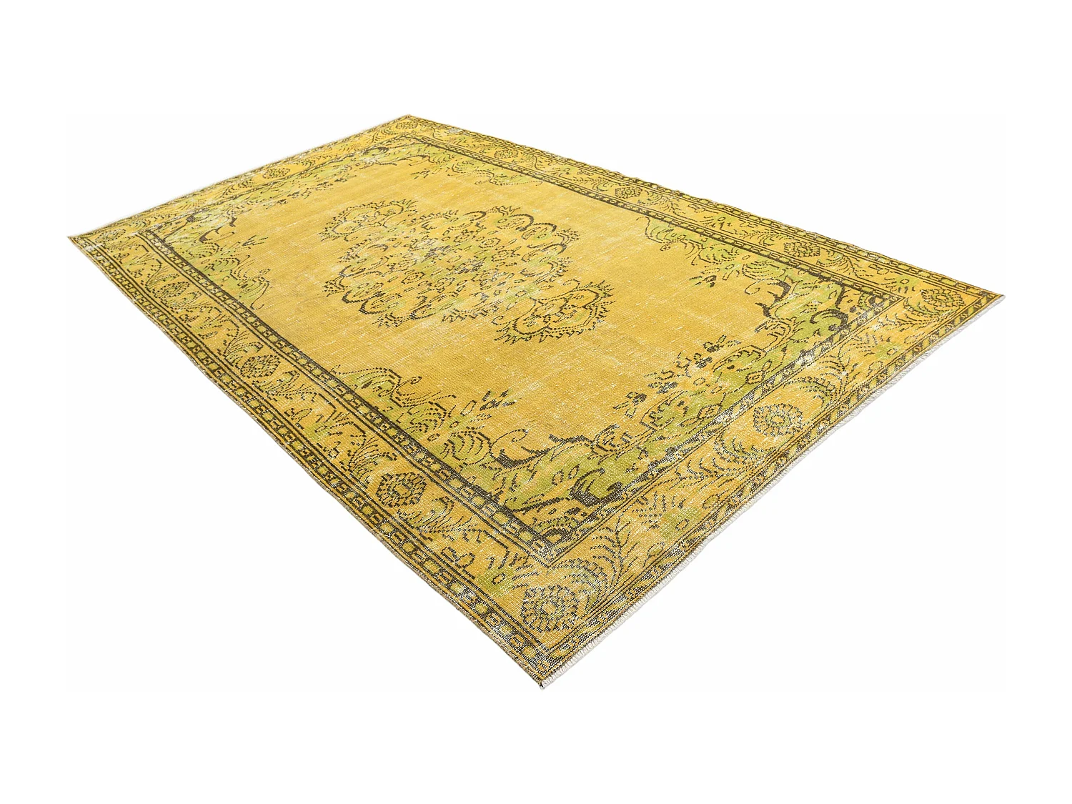 Tappeto in lana 183x305 giallo Ultra Vintage