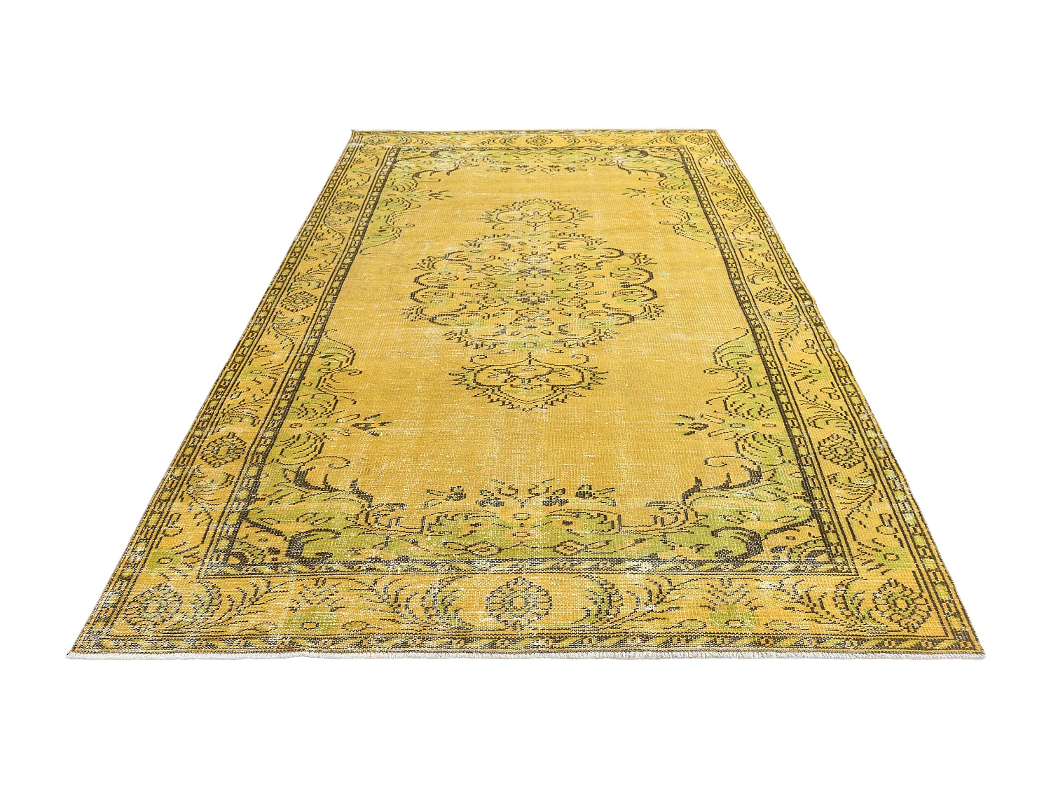 Tappeto in lana 183x305 giallo Ultra Vintage