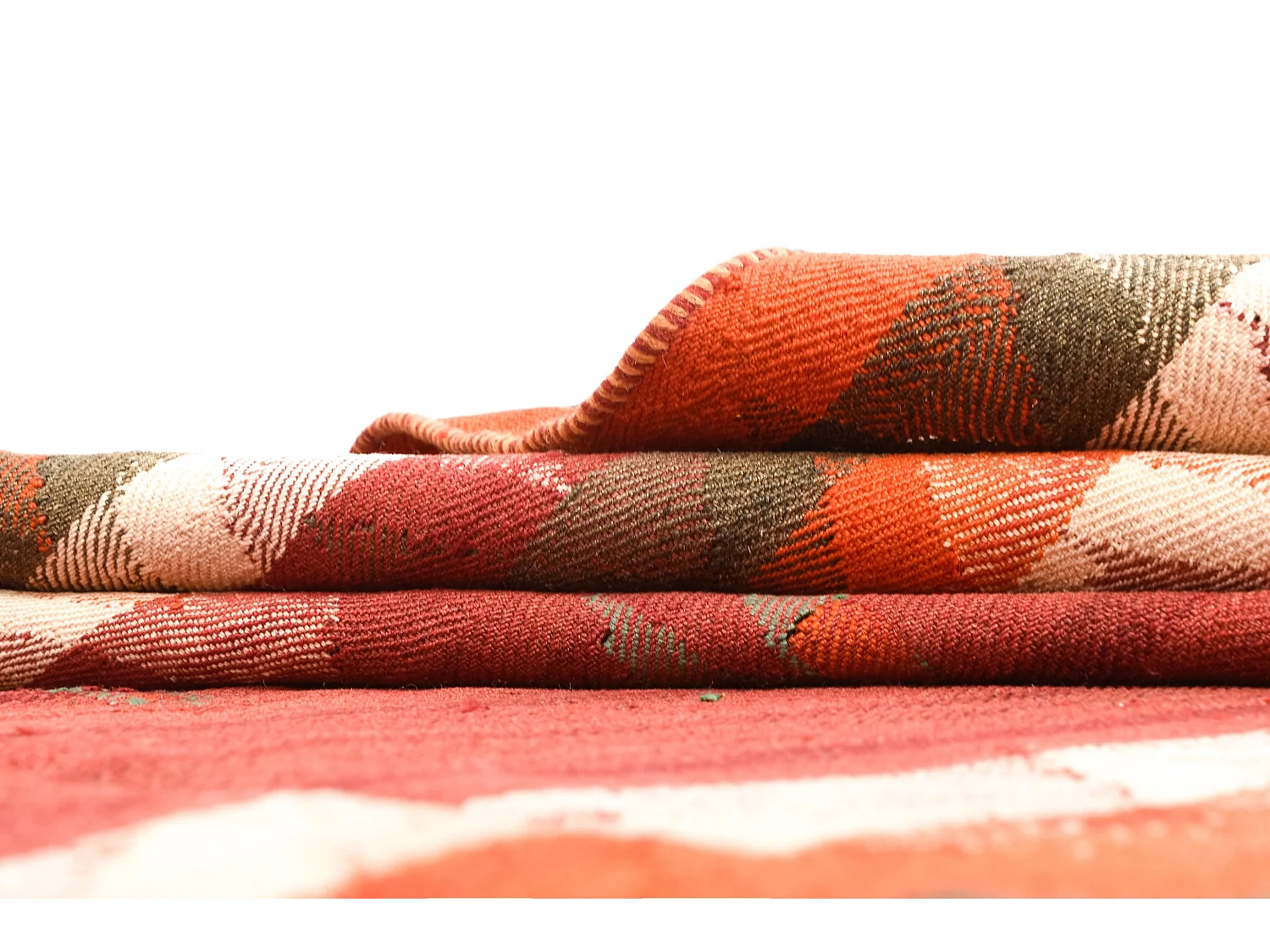 Tapis de laine 146x350 rouge Jajim