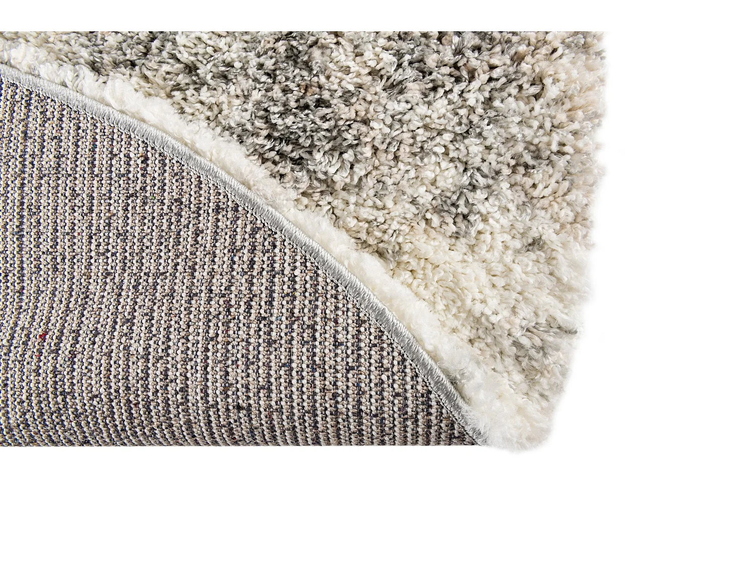 Tapis shaggy 125x125 beige - brun Lachen Haze