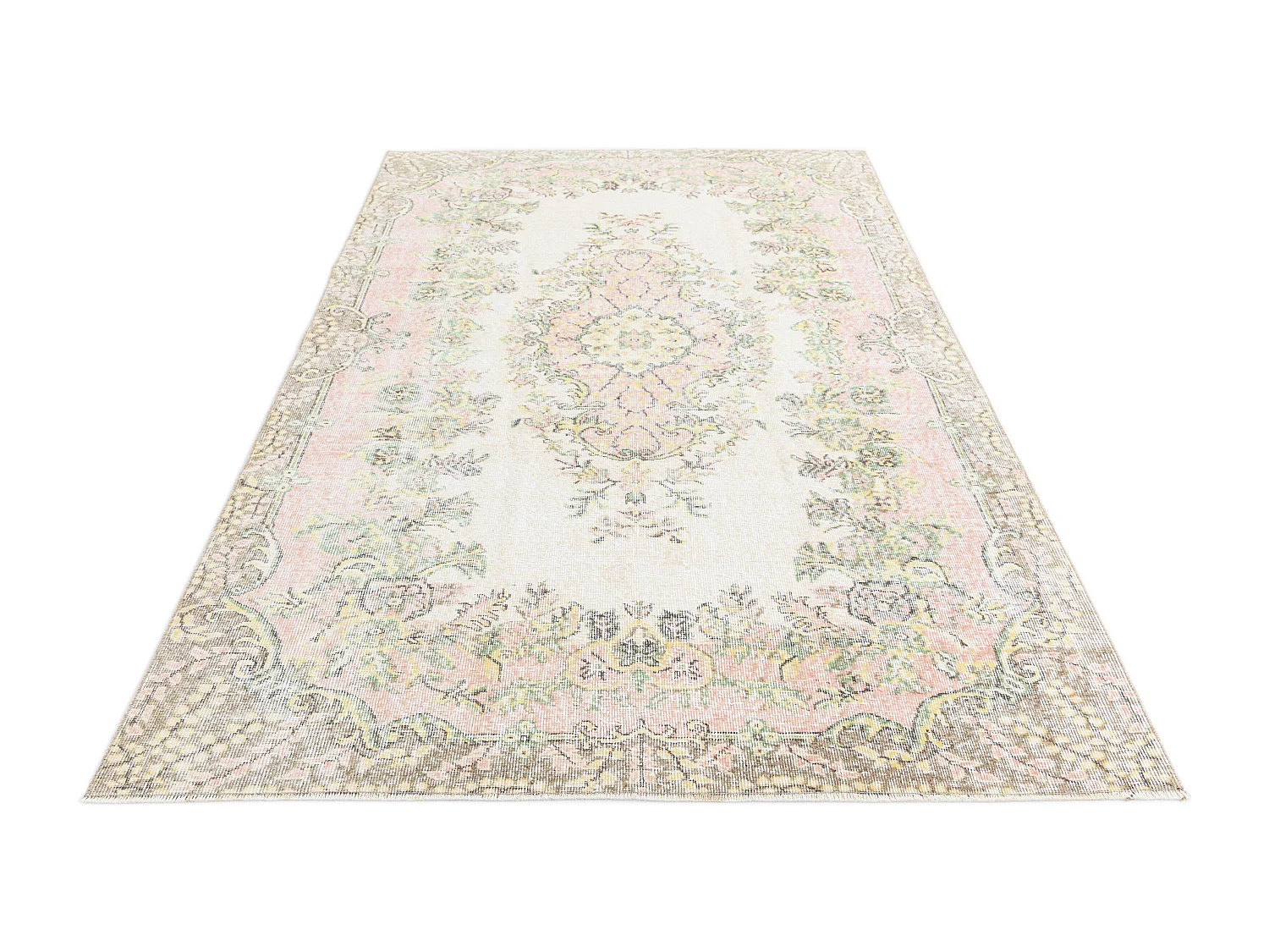 Tappeto in lana 163x269 rosa Ultra Vintage