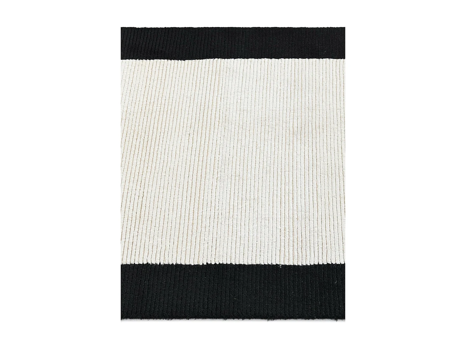 Läufer-Wollteppich 79x307 Schwarz Darya