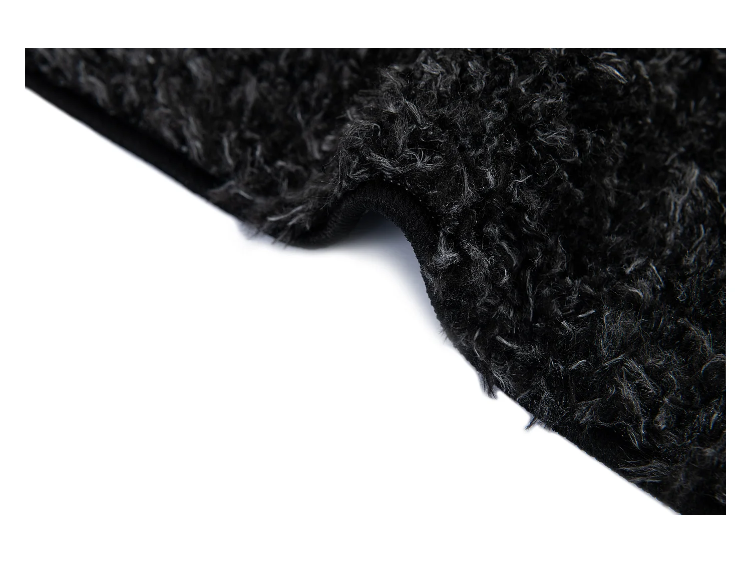 Hoogpolig tapijt 305x240 Zwart Thun Avis