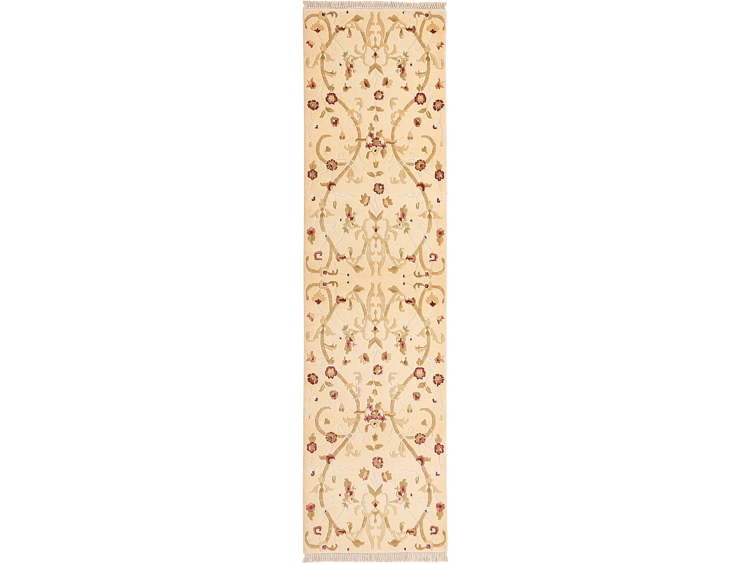 Läufer-Wollteppich 79x305 Beige Darya