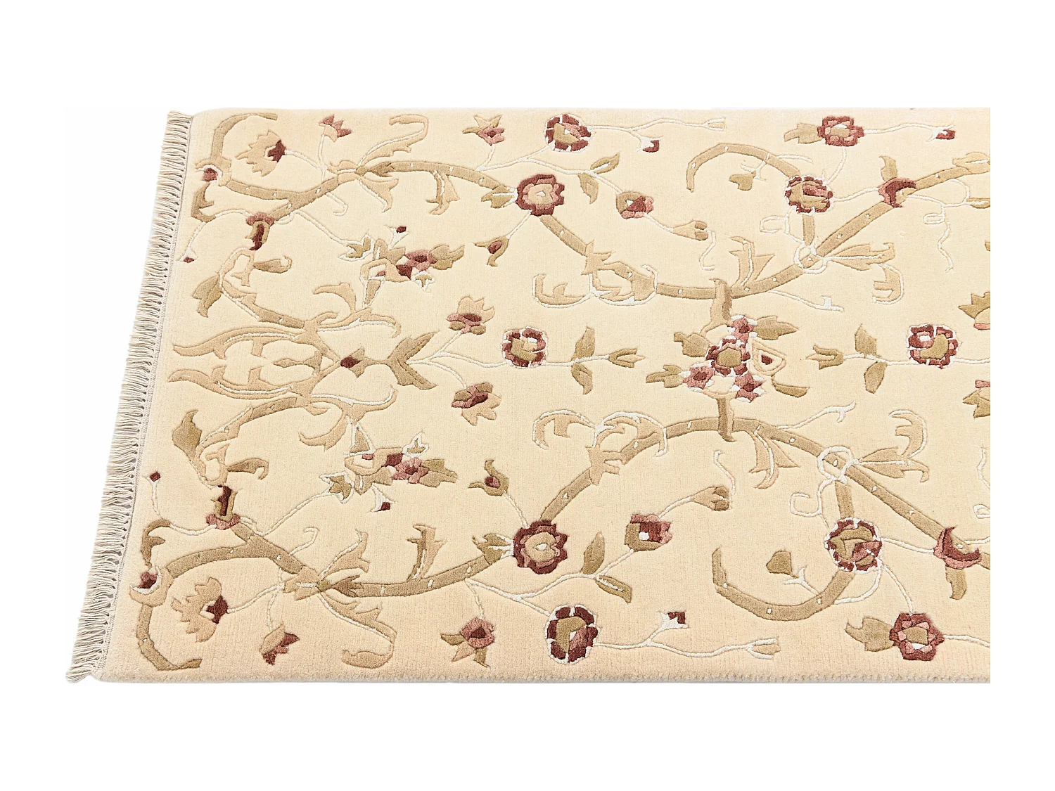 Läufer-Wollteppich 79x305 Beige Darya