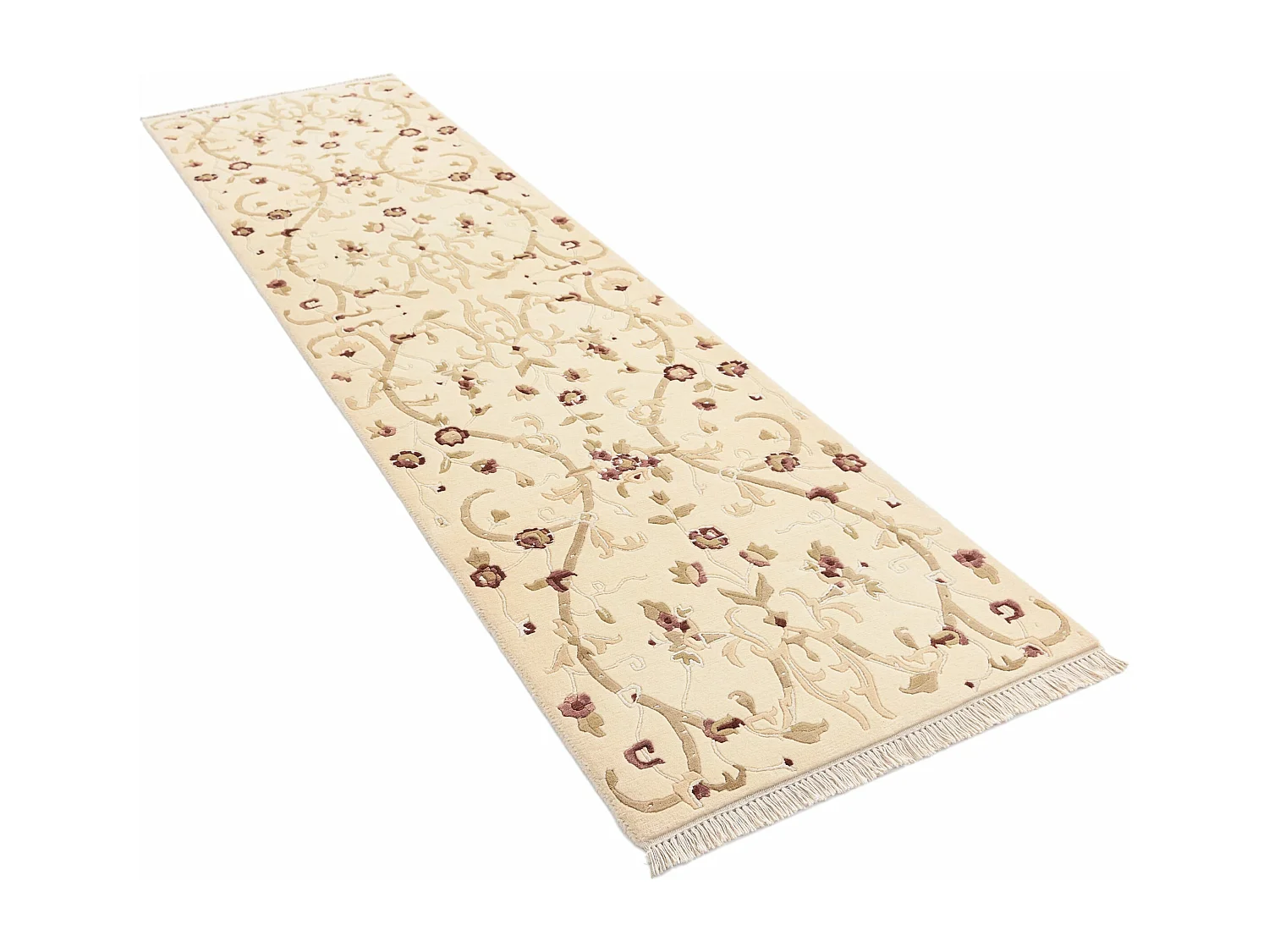 Tapis de couloir en laine 79x305 beige Darya