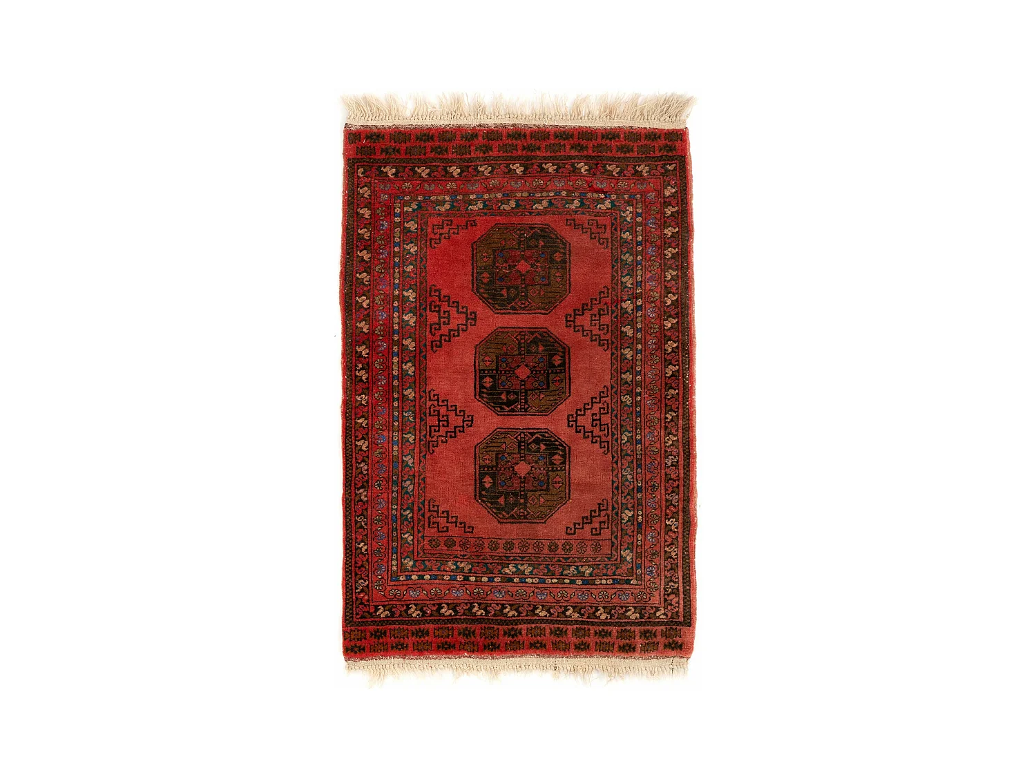 Tapis de laine 80x118 rouge Afghan