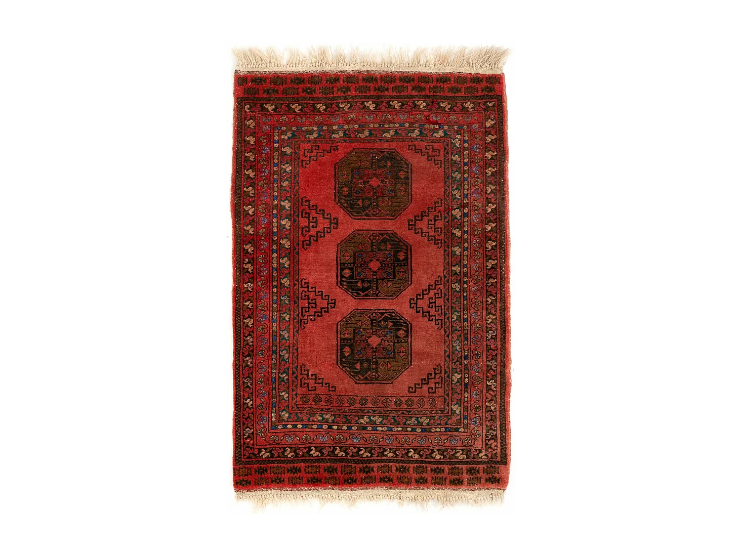 Tapis de laine 80x118 rouge Afghan