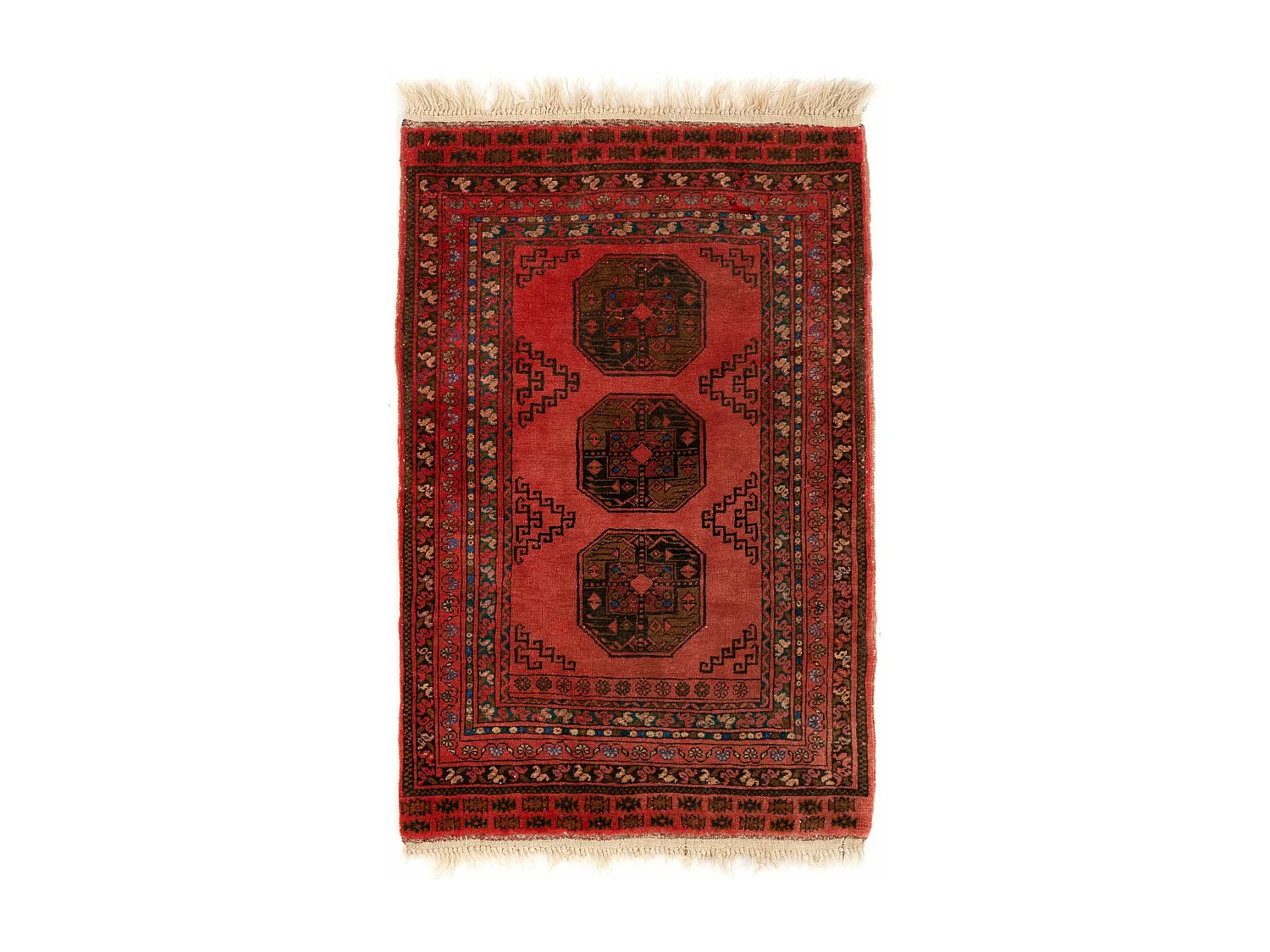 Tapis de laine 80x118 rouge Afghan