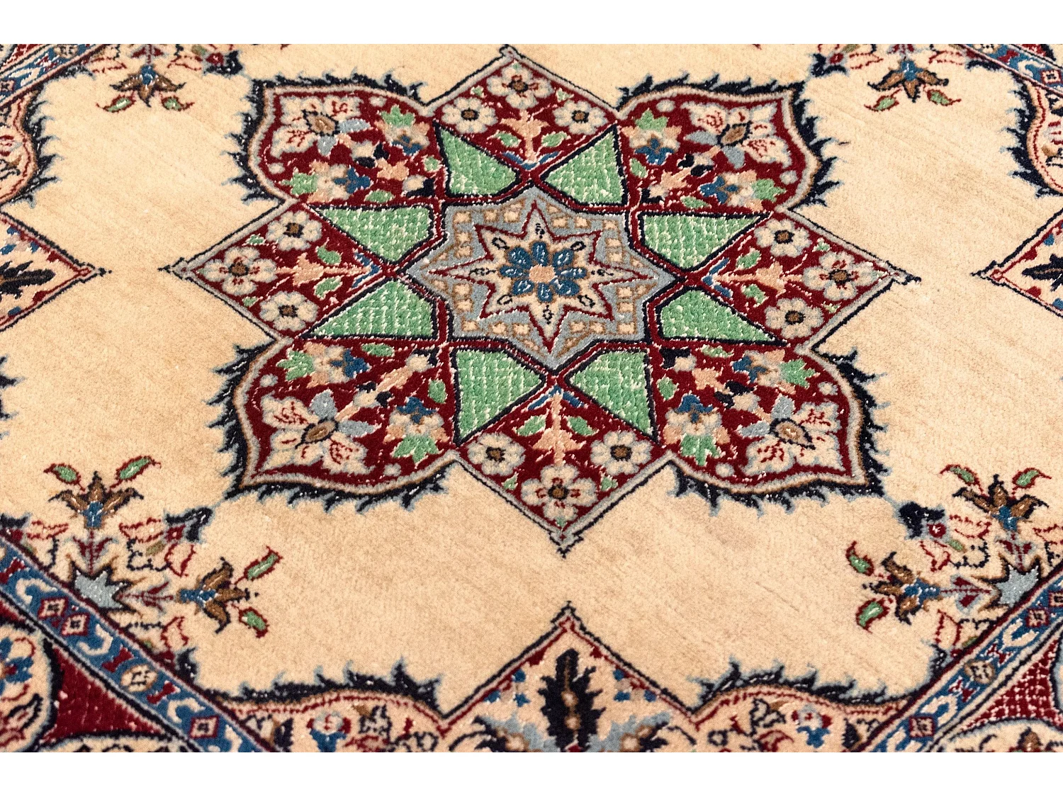 Wollteppich 100x109 Braun Nain