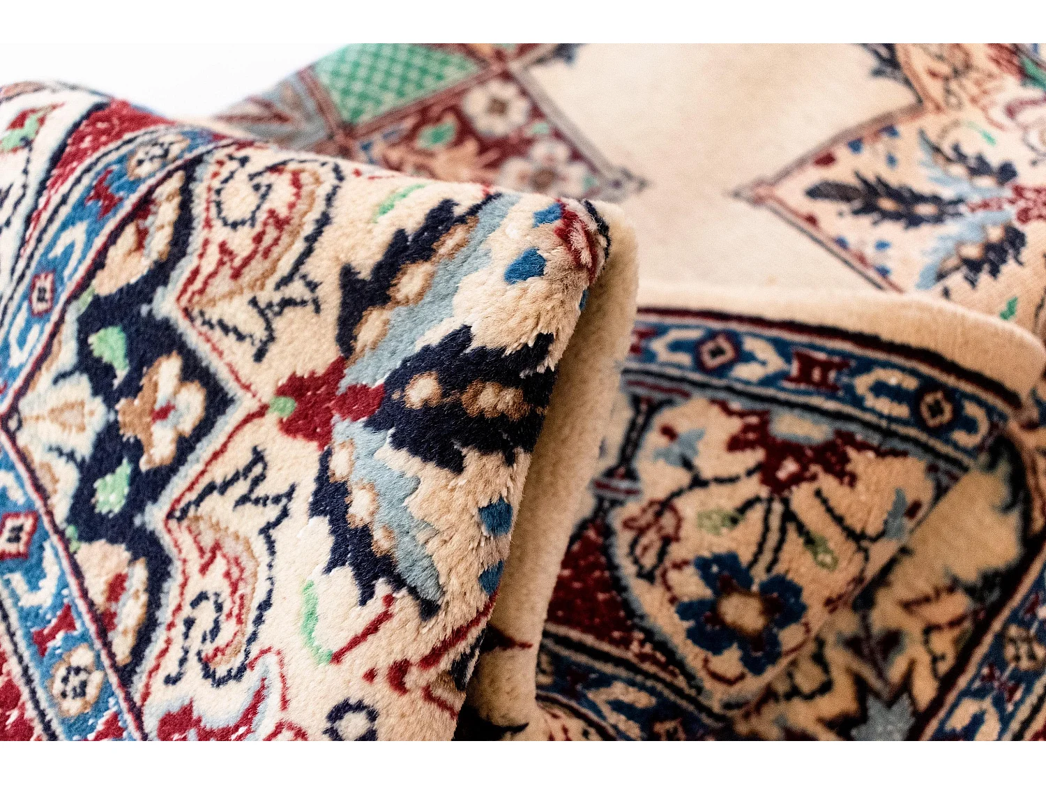 Wollteppich 100x109 Braun Nain