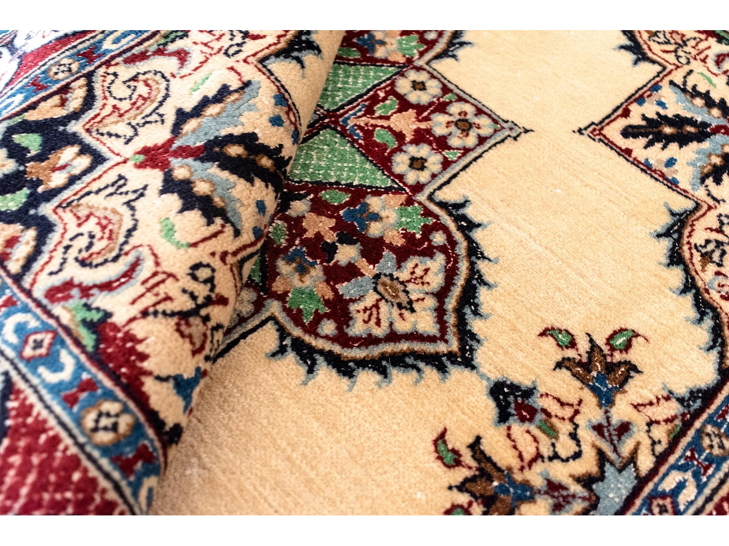 Wollteppich 100x109 Braun Nain