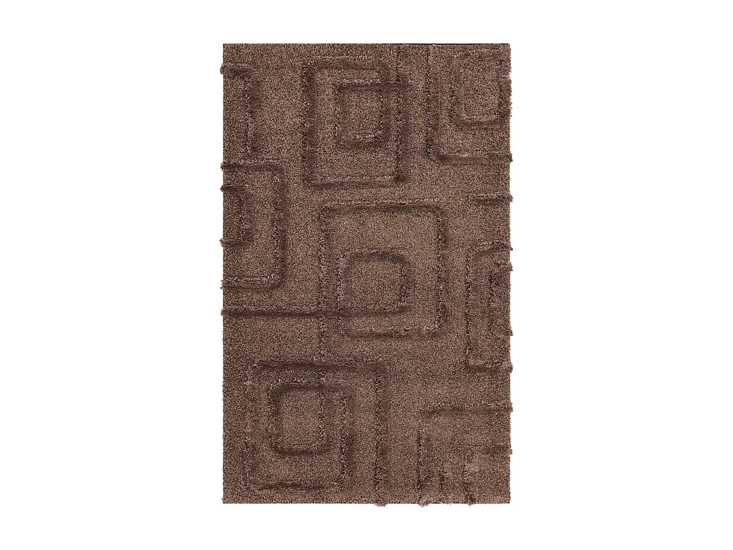 Tapis shaggy 240x305 marron foncé Thun Artem