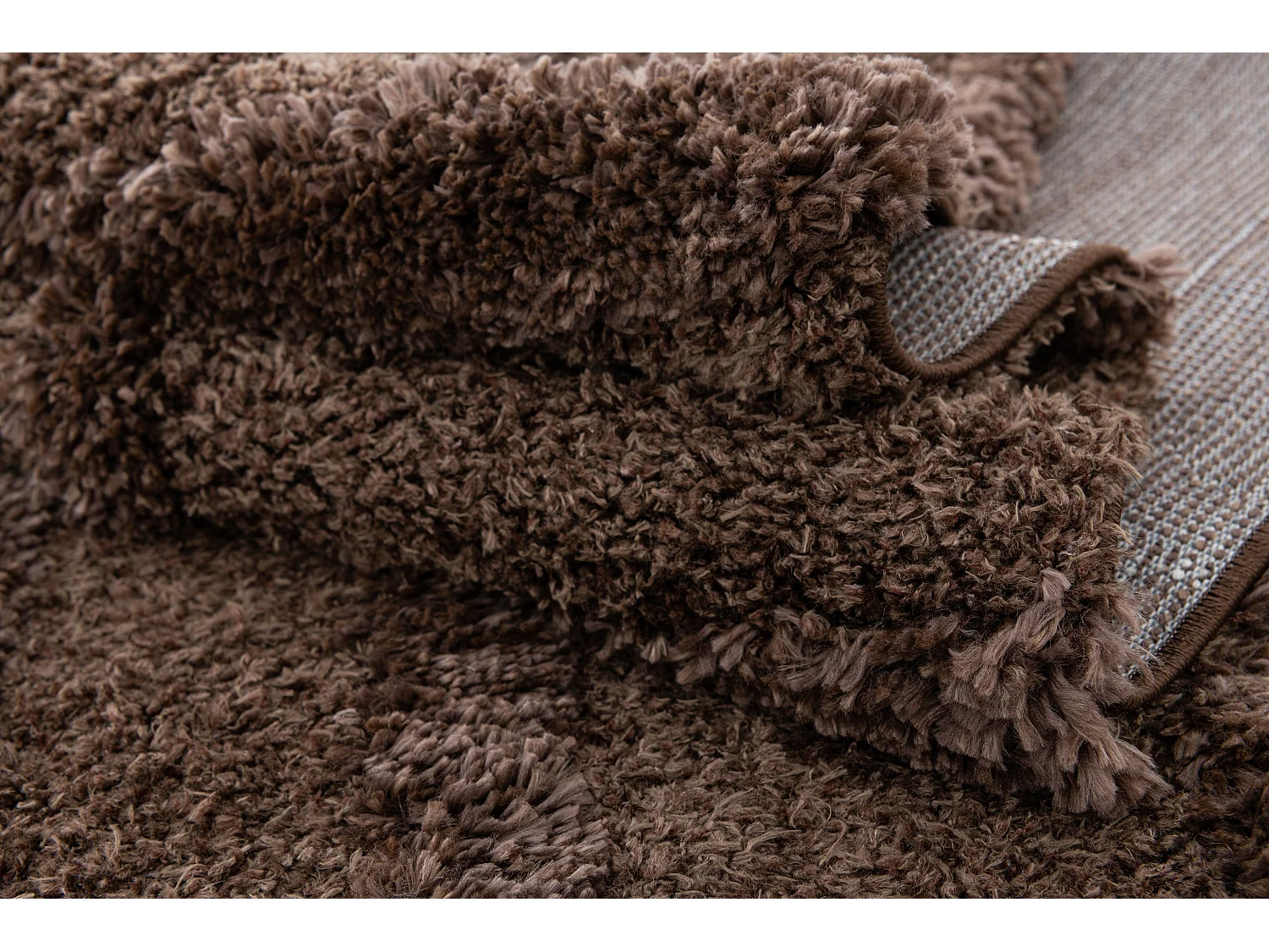 Tapis shaggy 240x305 marron foncé Thun Artem