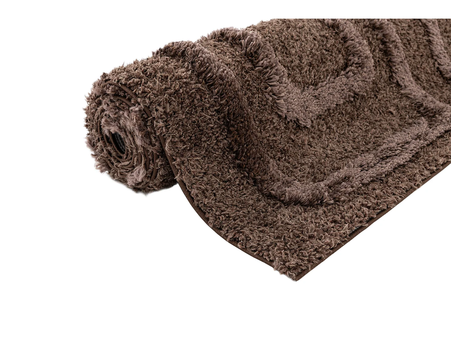 Tapis shaggy 240x305 marron foncé Thun Artem