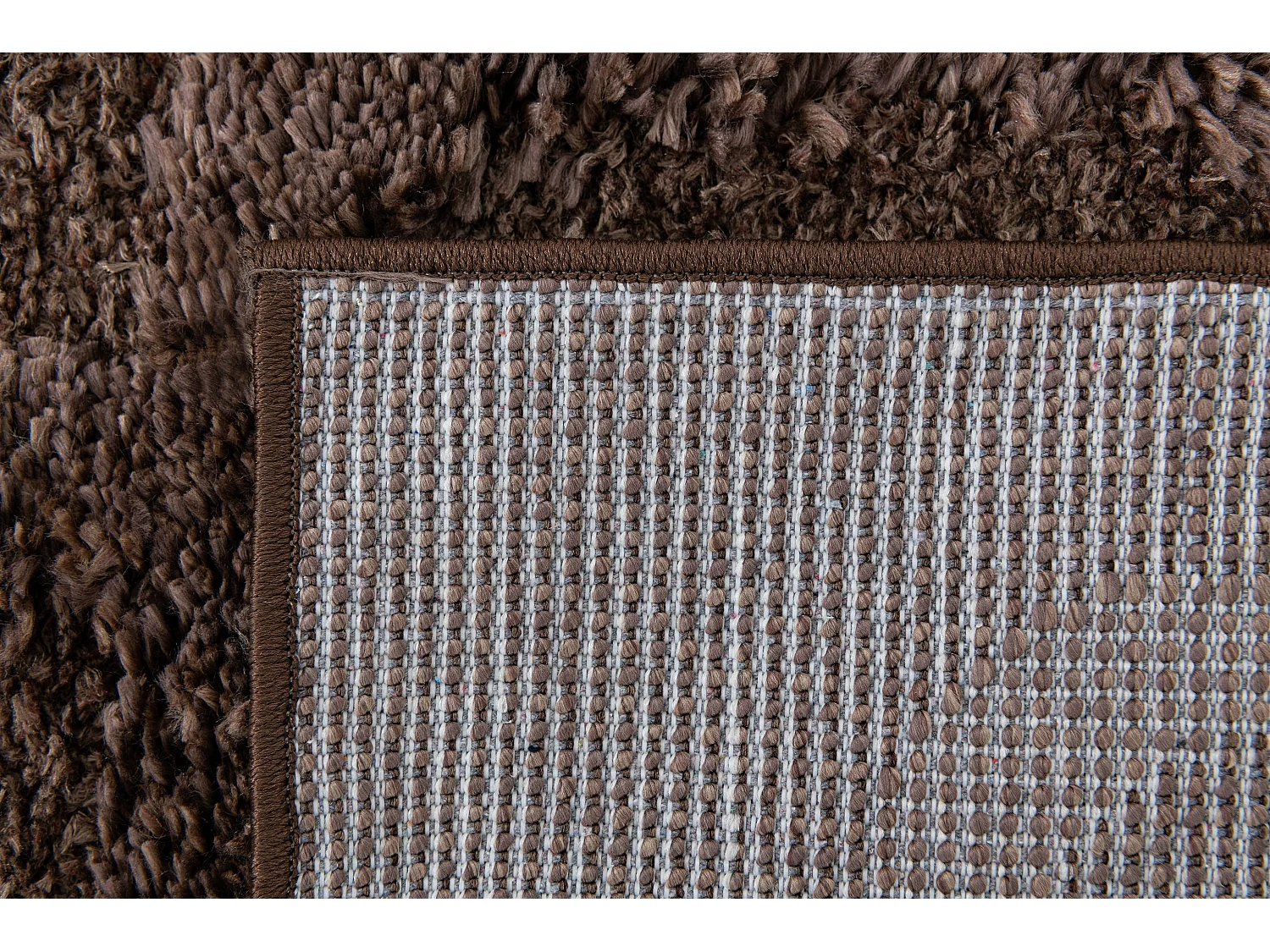 Tapis shaggy 240x305 marron foncé Thun Artem