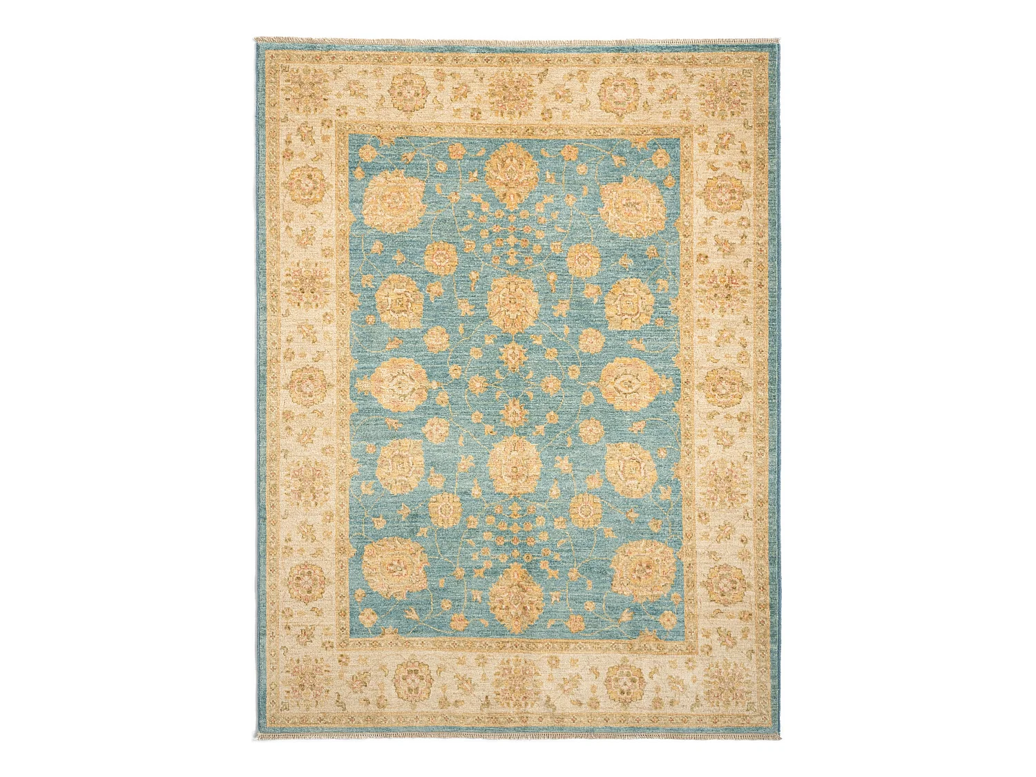 Tapis de laine 150x201 turquoise Kaizar
