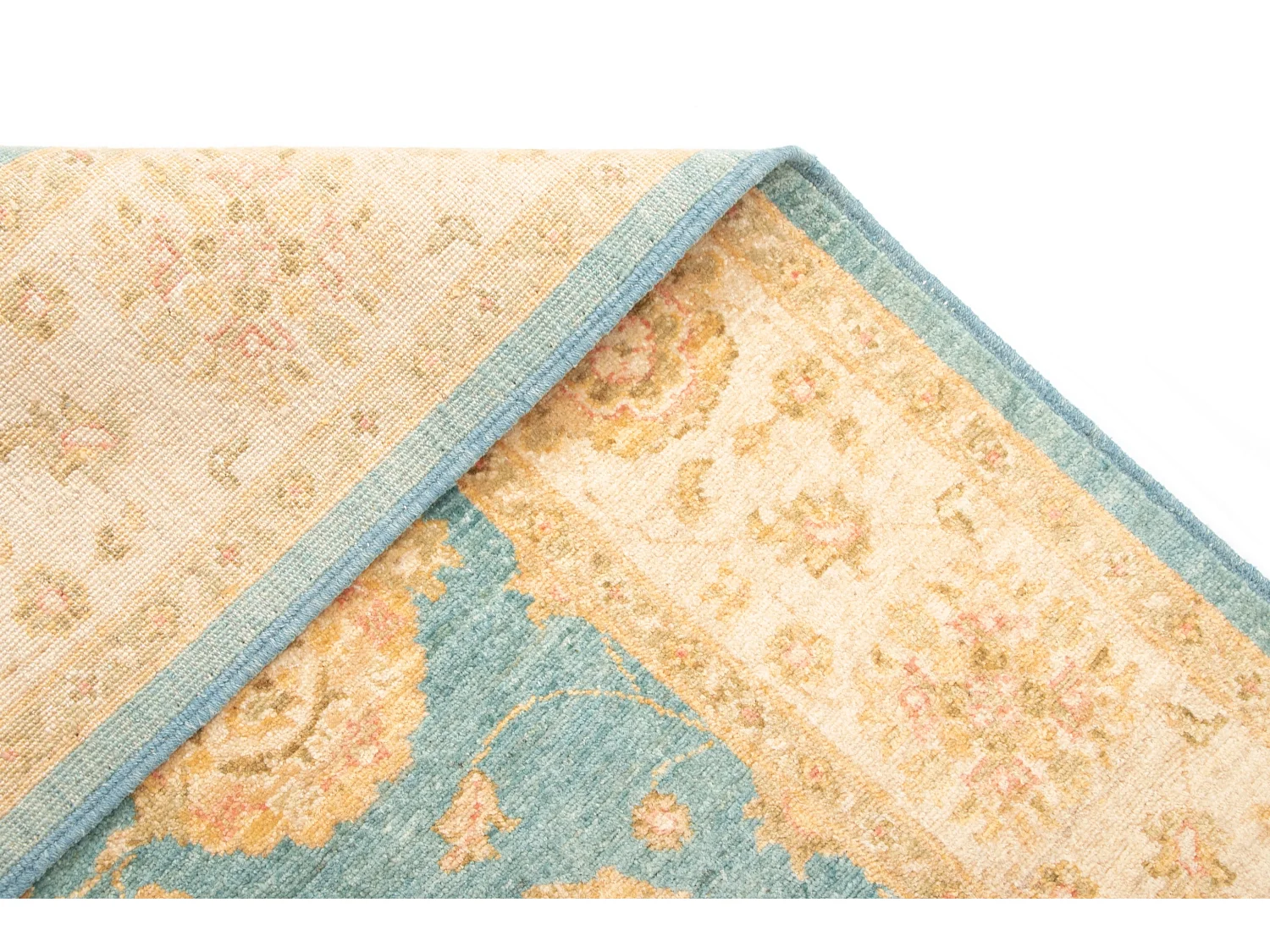 Wollteppich 150x201 Türkis Kaizar