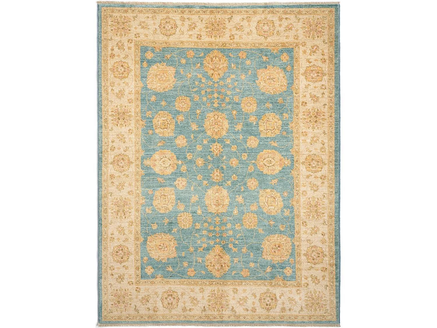 Tapis de laine 150x201 turquoise Kaizar