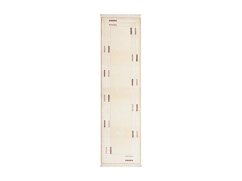 Tapis de couloir en laine 79x297 beige Darya