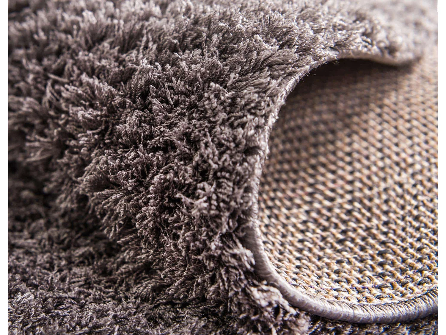 Tapis shaggy 215x305 gris Luzern