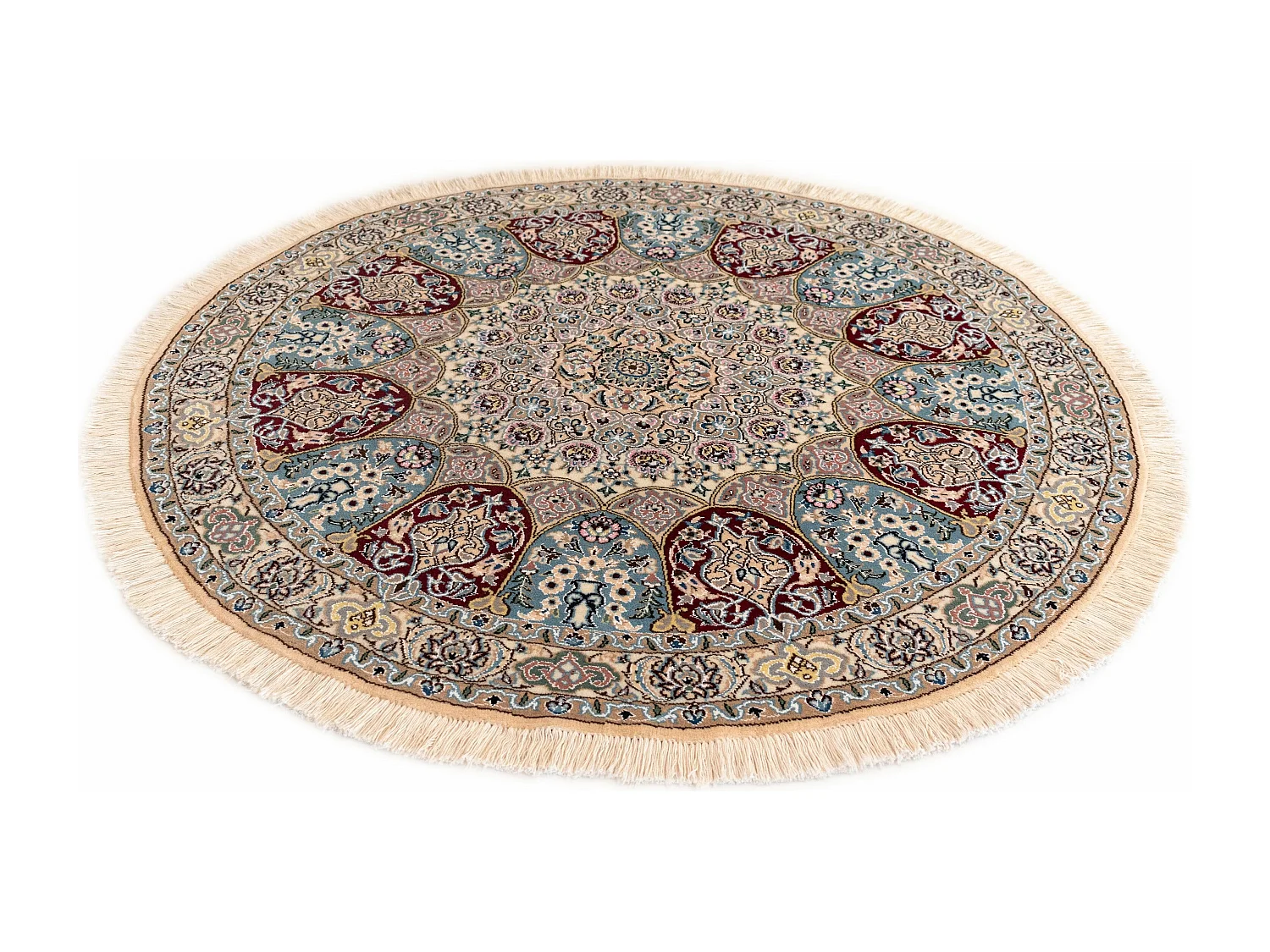 Tappeto in lana 150x150 multicolore Nain