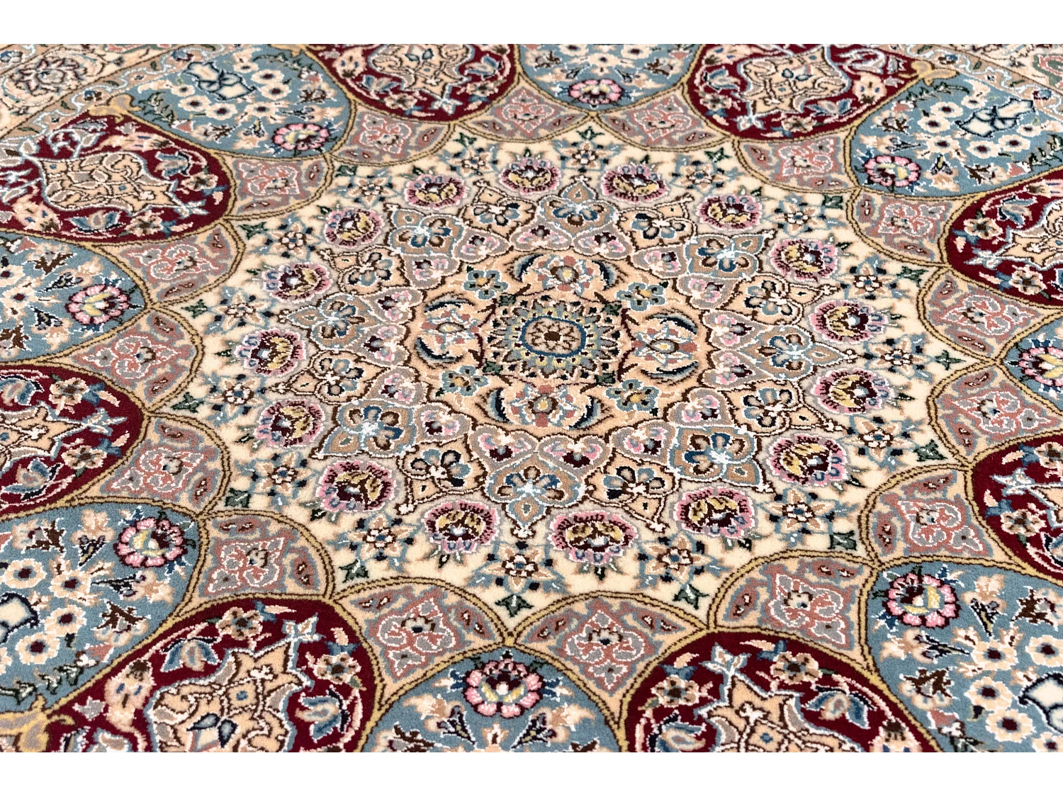 Tappeto in lana 150x150 multicolore Nain