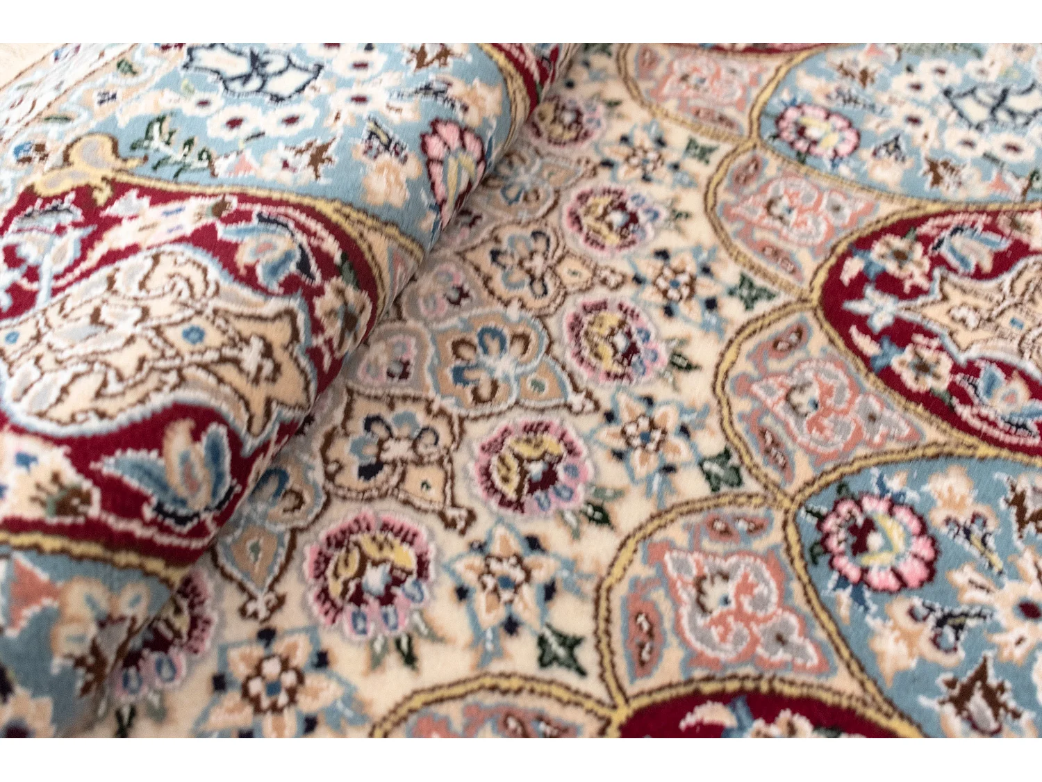 Tappeto in lana 150x150 multicolore Nain