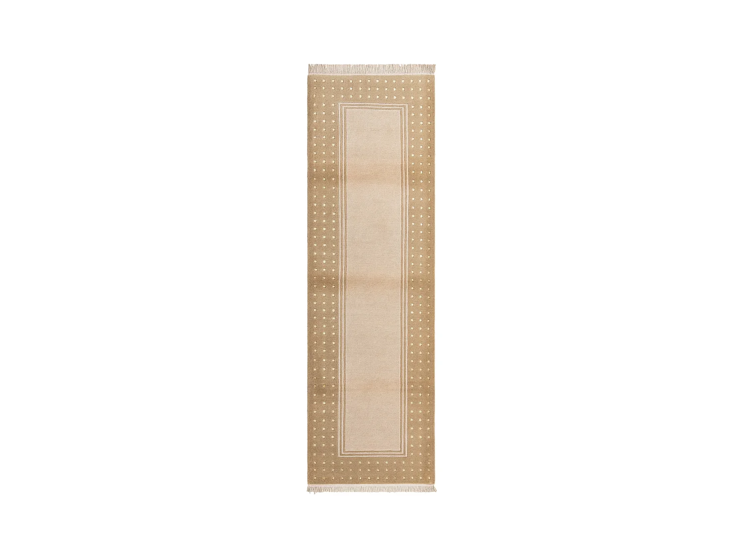 Tapis de couloir en laine 89x290 vert Darya