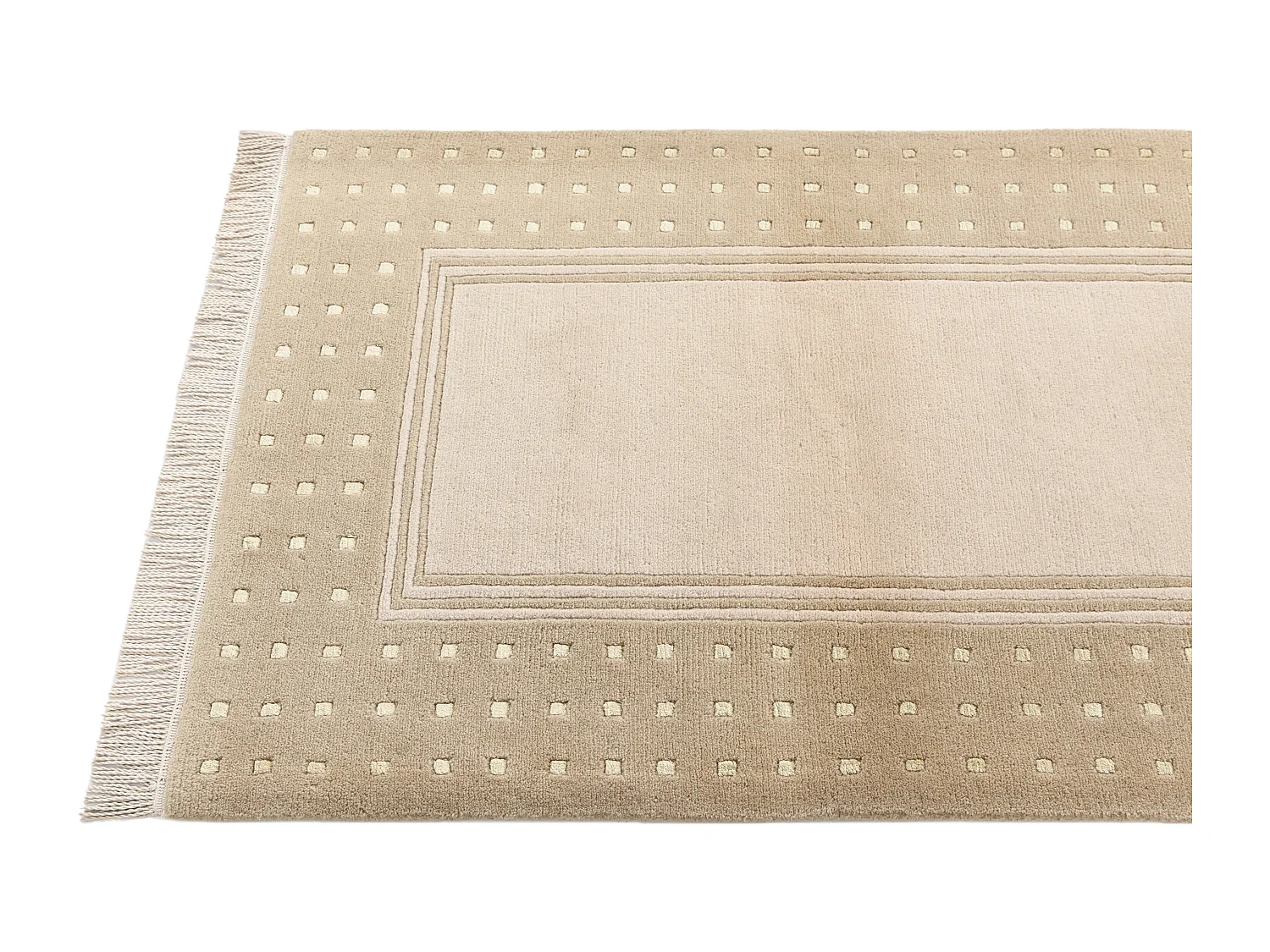 Läufer-Wollteppich 89x290 Grün Darya