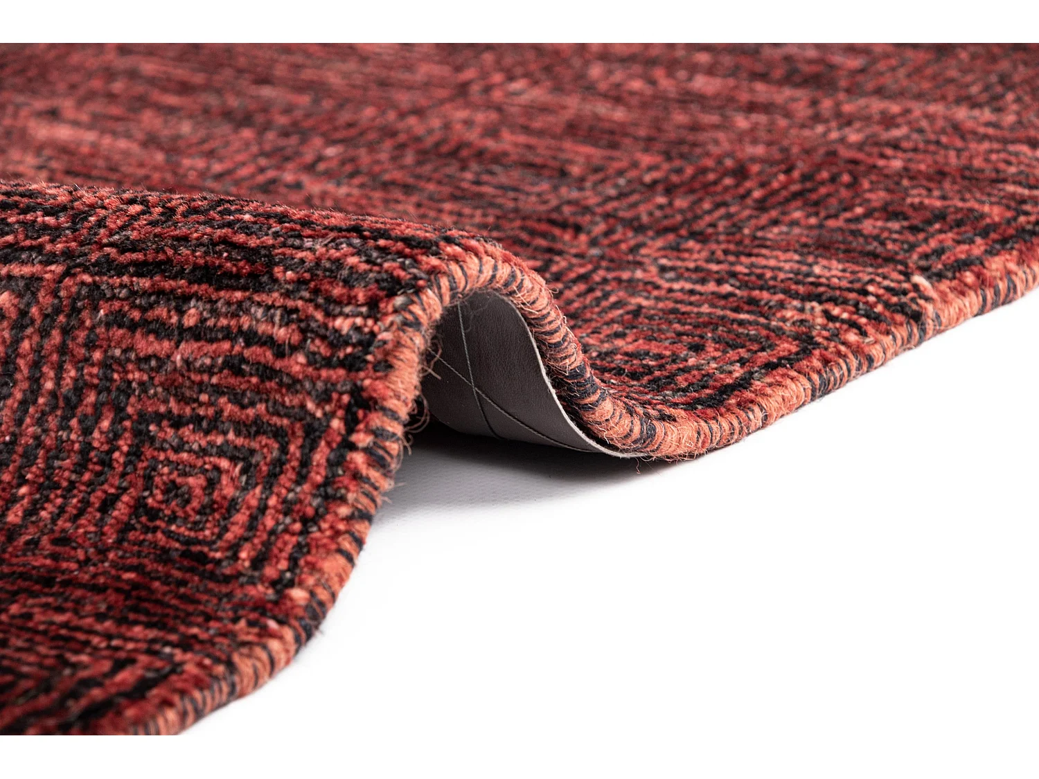 Tapis de laine 149x206 rouge Juma