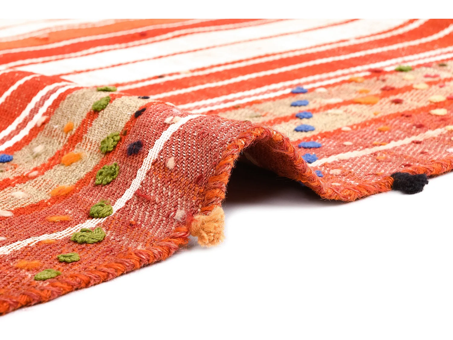 Wollteppich 156x184 Orange Jajim