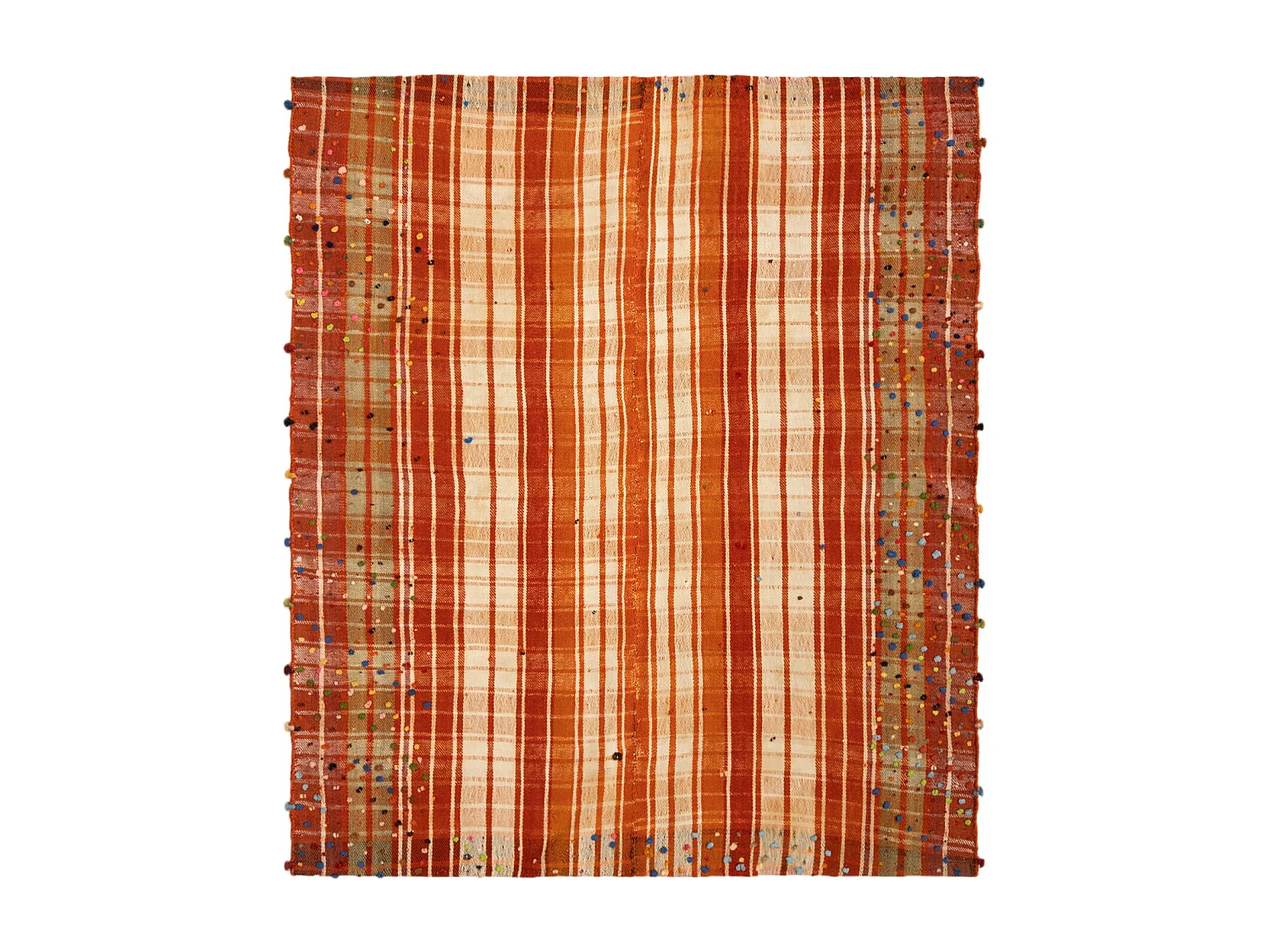 Wollteppich 156x184 Orange Jajim