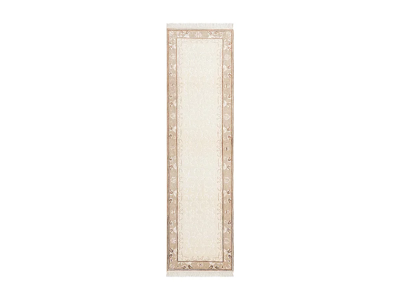 Läufer-Wollteppich 81x300 Beige Darya